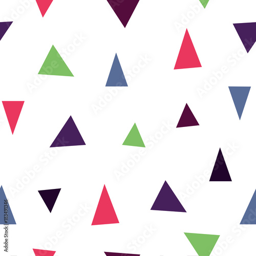 Geometric abstract seamless pattern in a flat style. Cover with a minimal design for printing. Multicolored background, background for your holiday.