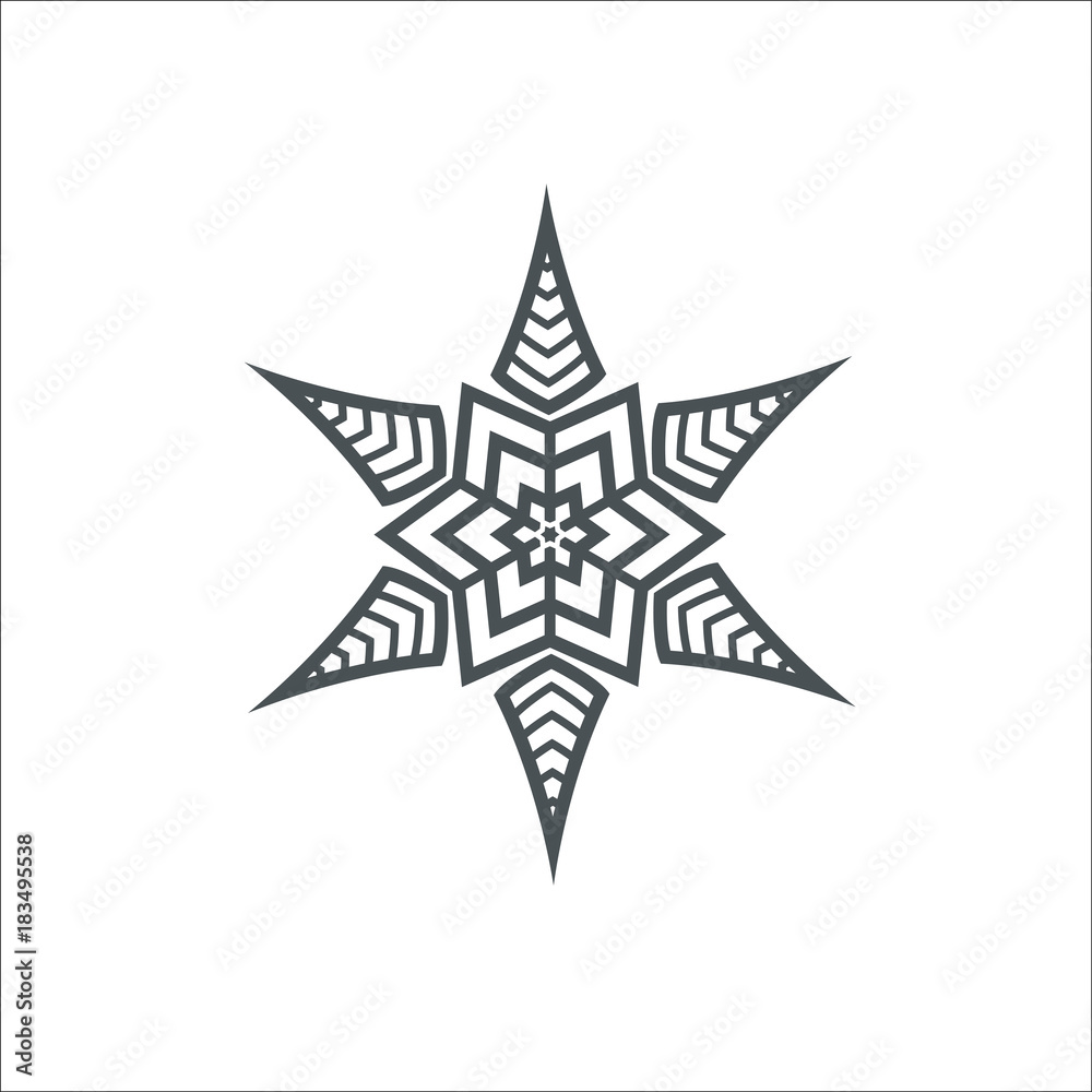 Snowflake icon. Vector Illustration