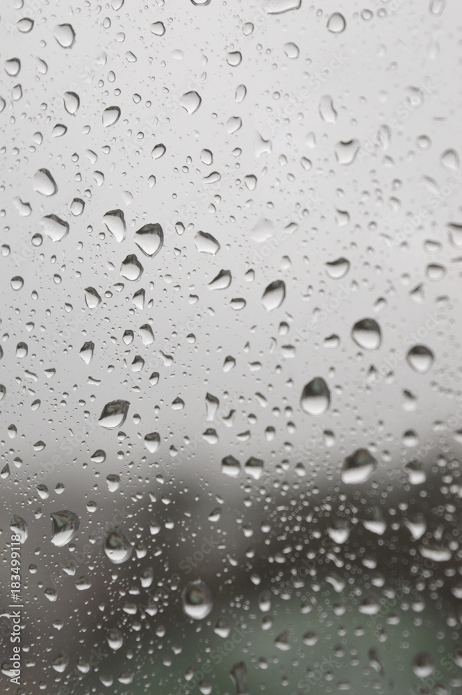 Drops of rain on the window