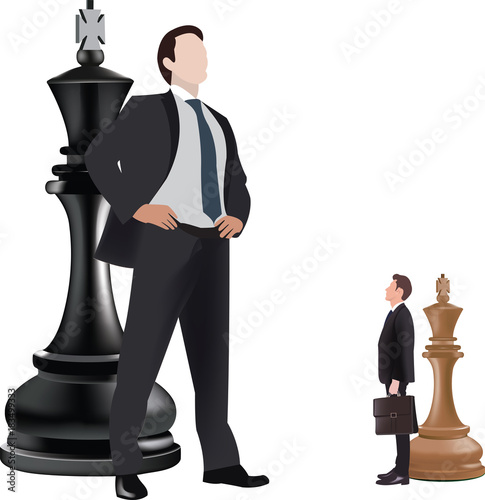 confrontarsi tra re nero grande e re bianco piccolo