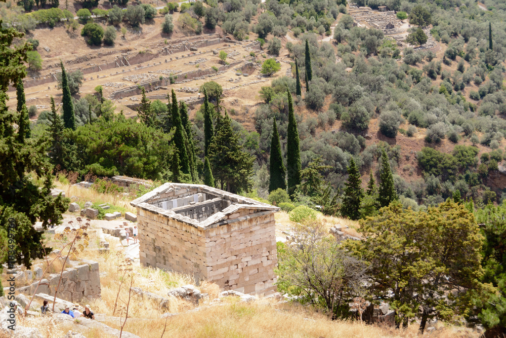  remains of ancient Greece in Delphi, Greece 
