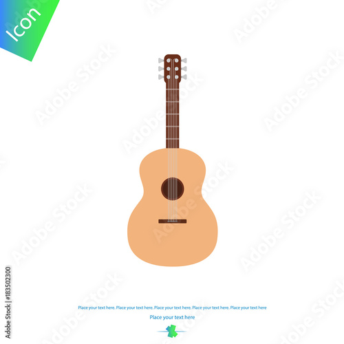 Guitar on white background