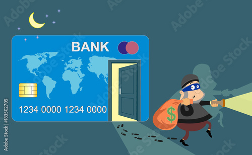 Thief. Vector illustration.