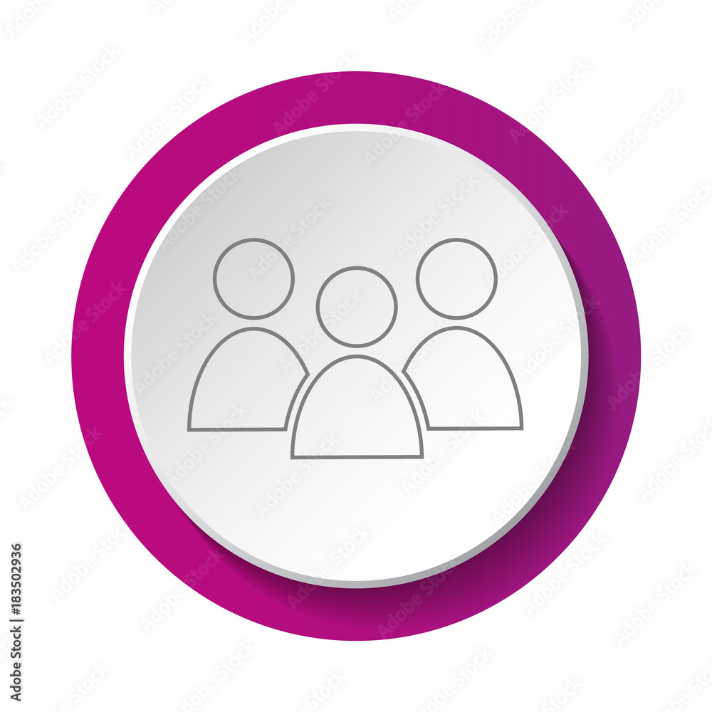 Group of people - 3d button isolated on white background. Vector. Group of people - 3d button isolated on white background. Vector.