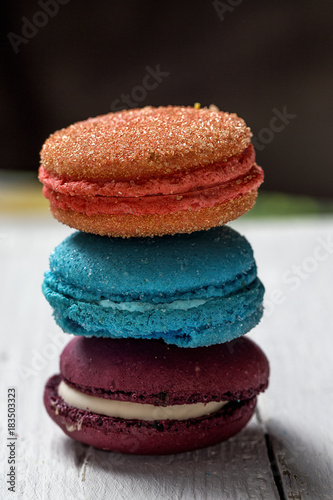 Fototapeta Naklejka Na Ścianę i Meble -  Appetizing colorful macaroons