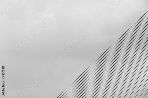 pattern of wire rope at suspension bridge - silhouette abstract background