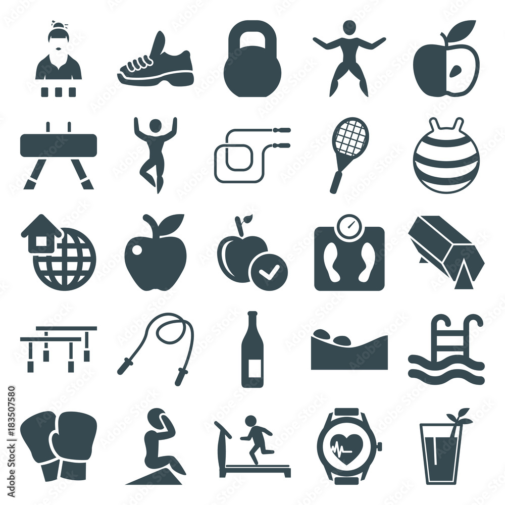 Set of 25 lifestyle filled icons