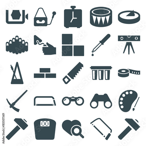 Wallpaper Mural Set of 25 instrument filled icons Torontodigital.ca