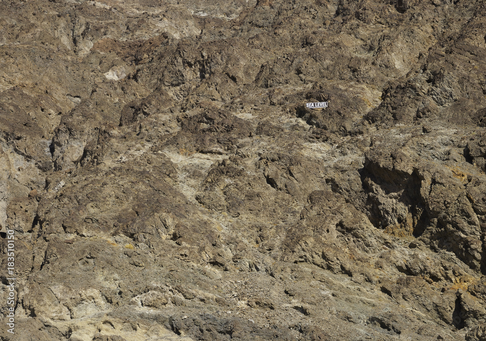 Sea level sign in Death Valley National Park (California) Sea level sign in Death Valley National Park (California)