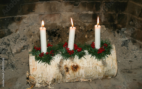 Valokuva Christmas yule log