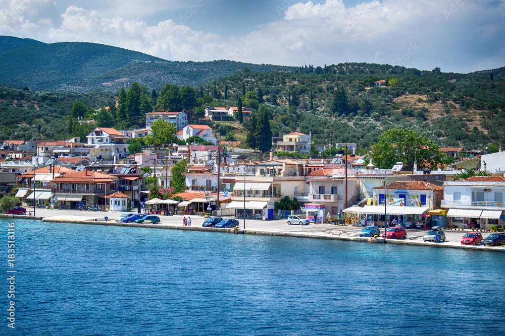 Volos, Greece, July 25, 2014: ferry port