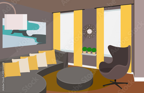 Design of a living room.
