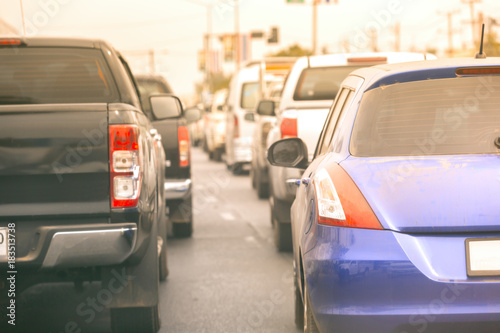 Traffic jams in the city - rush hour © bohbeh