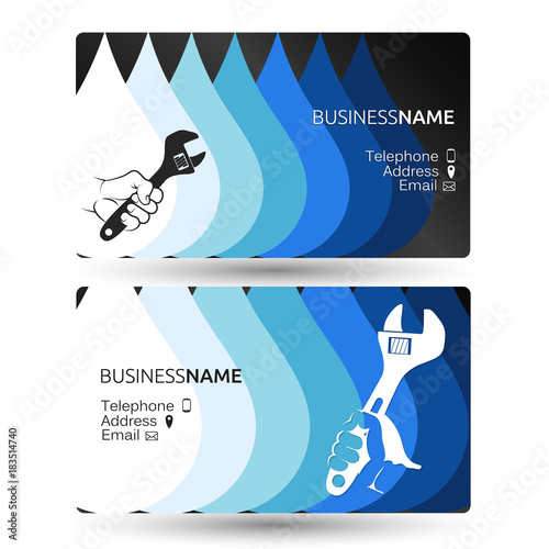 Plumbing business card concept