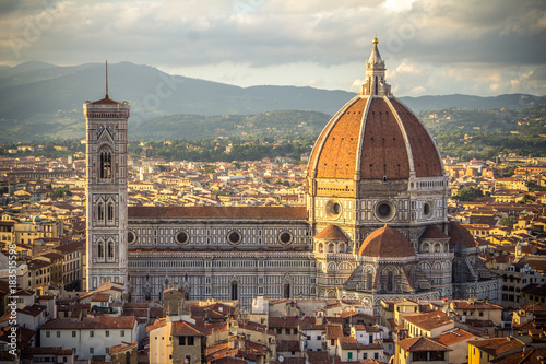 View to the Basilica di Santa Maria del Fiore in Florence, Italy photo