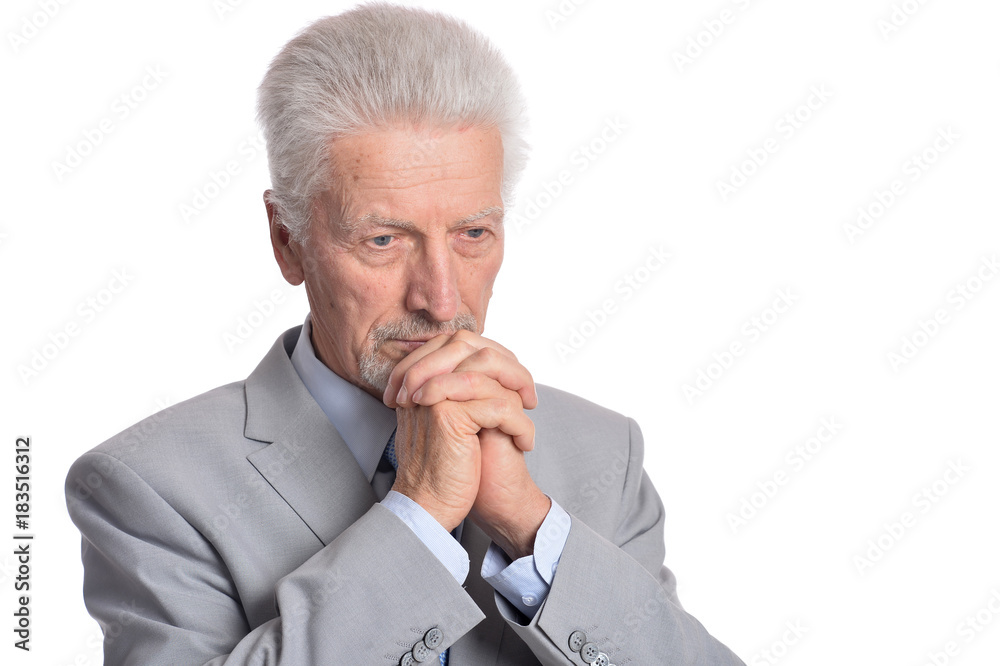 senior man thinking senior man thinking