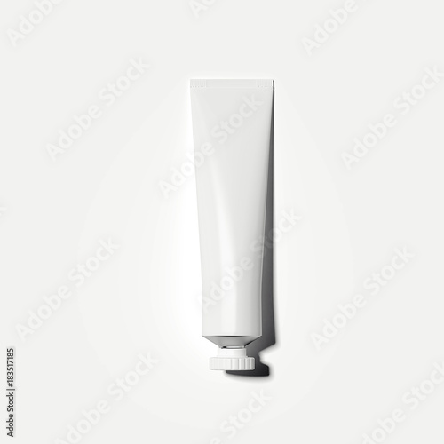 Photo White cosmetic tube. 3d rendering