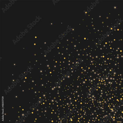 Gold shine of confetti.