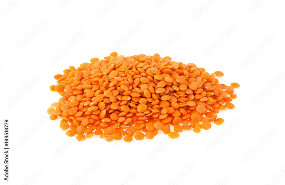 lentils isolated on white background lentils isolated on white background