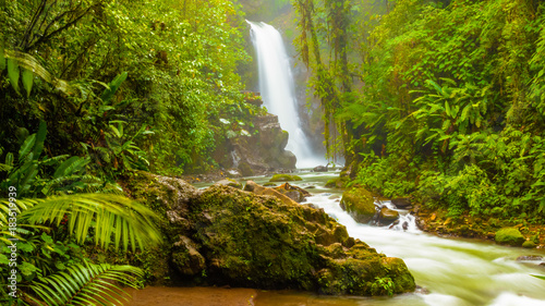Fototapeta Naklejka Na Ścianę i Meble -  Costa Rica waterfall in the jungle