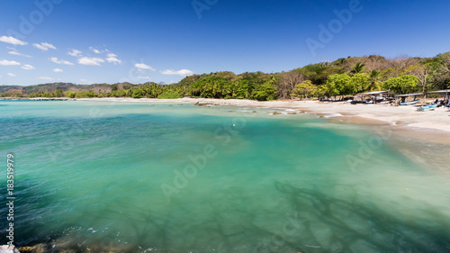 Costa Rica Samara beach with blue sky