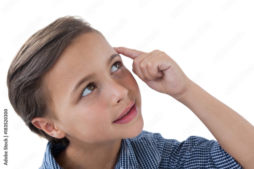 Boy standing against white background Boy standing against white background