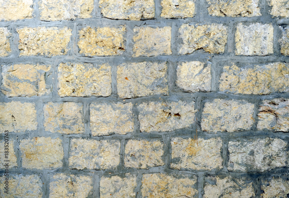 Wall of stone blocks, background, texture Wall of stone blocks, background, texture