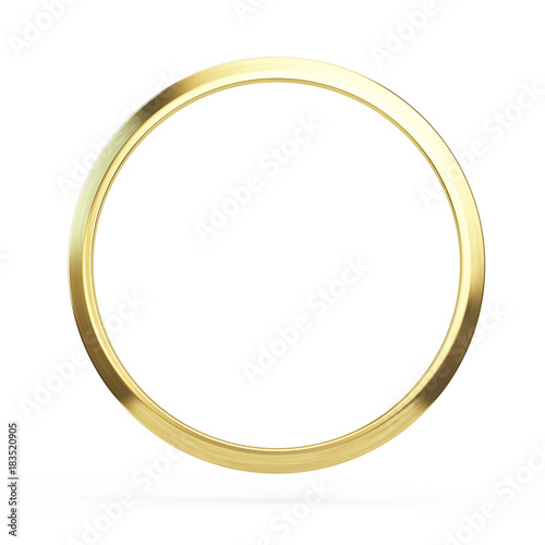 Gold ring isolated on white background - 3d illustration
