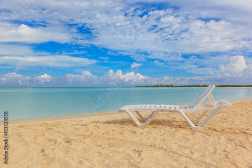 Beach in the Caribbean and hammock.