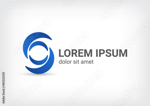 letter o vector logo design template, letter s and circle icon, zero sign, curve symbol, vector illustration