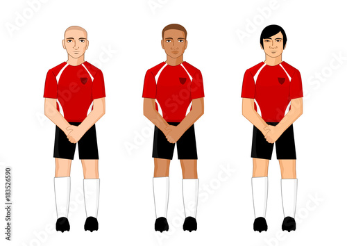 Collection of international football players