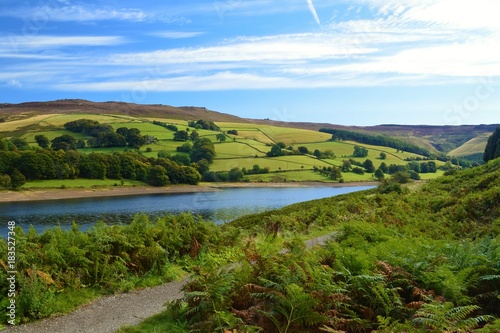 A scenic rural image,close to Ladybower reservoir in the English Peak District.