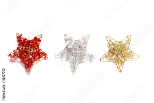 Three decorative christmas stars