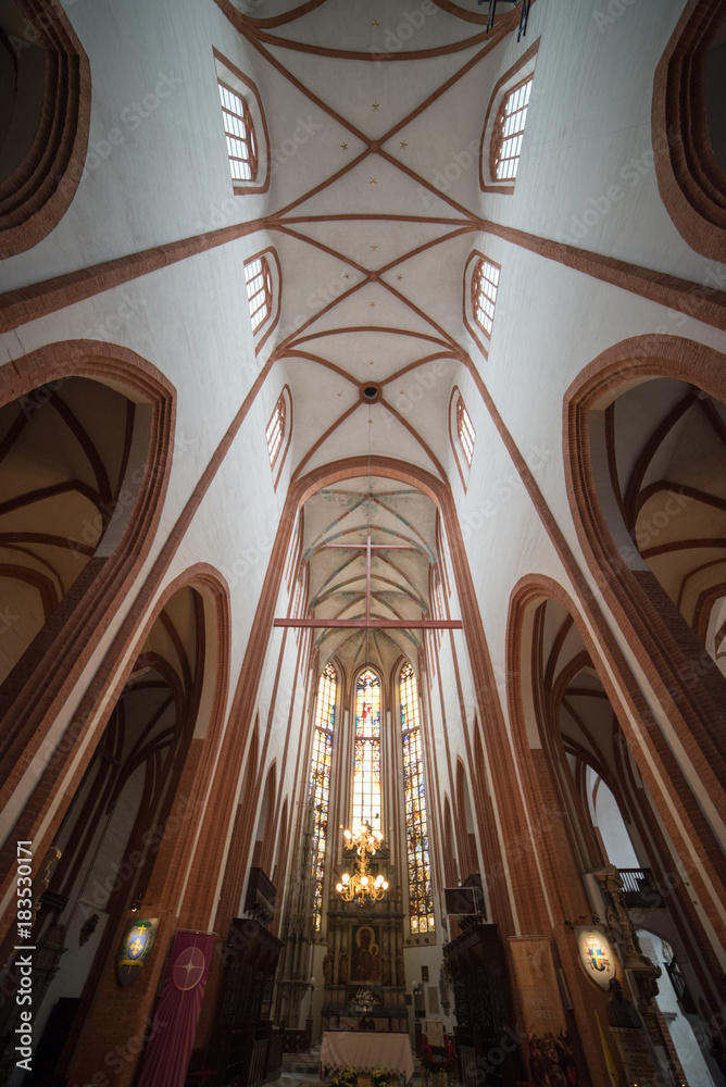 Gothic cathedral interior