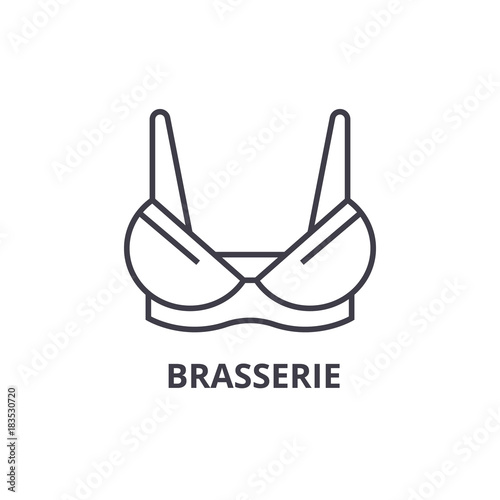 brasserie line icon, outline sign, linear symbol, flat vector illustration
