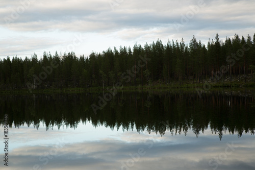 Lake in Northern Sweden, reflection