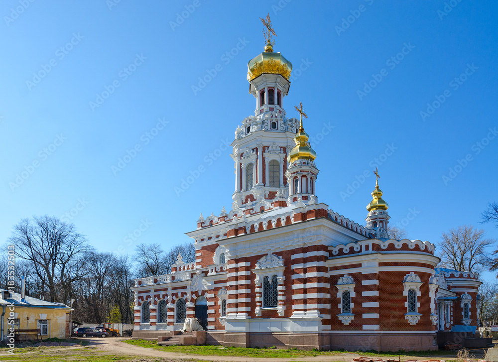Church of Resurrection of Christ at Smolensk Cemetery, St. Petersburg, Russia