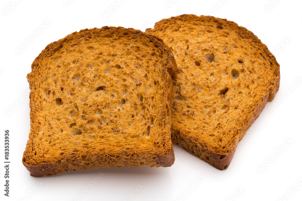 Sliced Toast Bread isolated on white background, top view. Sliced Toast Bread isolated on white background, top view.