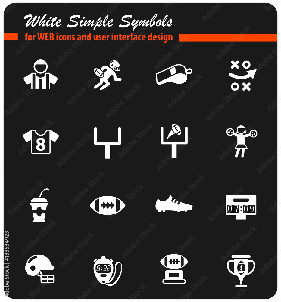 american football icon set american football icon set