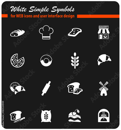bakery icon set