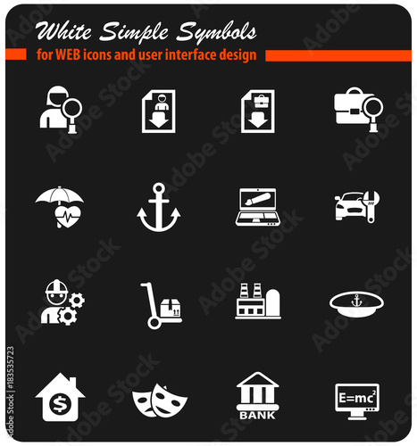 job search icon set