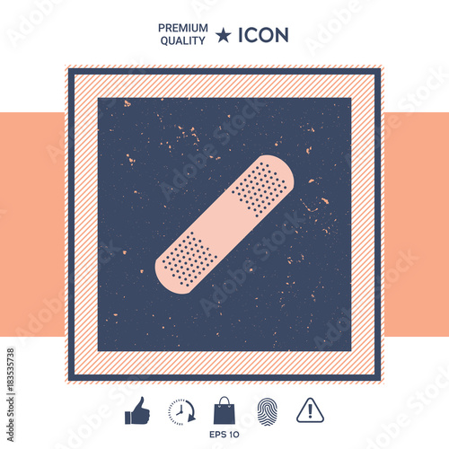 Medical  plaster, adhesive bandage icon