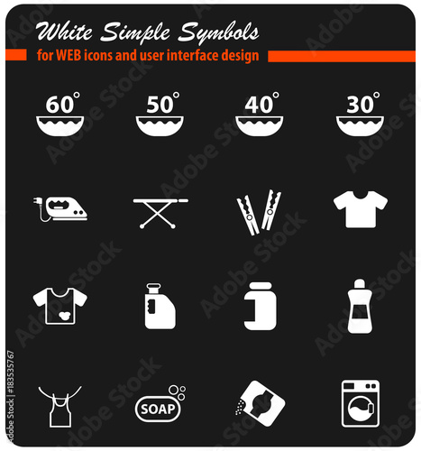 laundry icon set