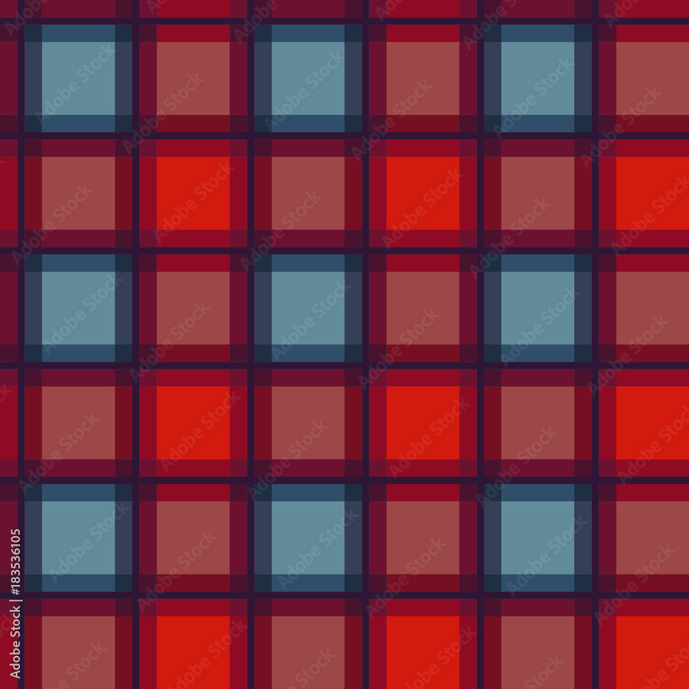 Seamless check fabric texture in vector. Red and grey colors. Seamless check fabric texture in vector. Red and grey colors.