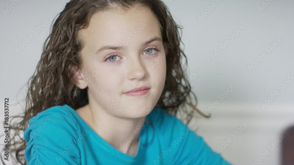 Close up panning shot of portrait of girl / Provo, Utah, United States Close up panning shot of portrait of girl / Provo, Utah, United States