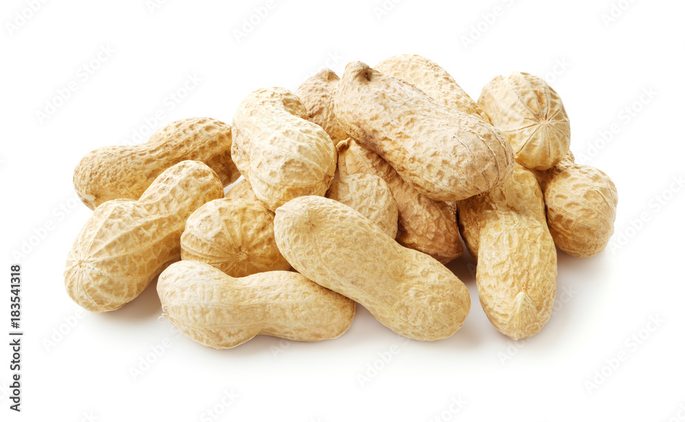 Heap of peanuts in nutshell isolated on white background Heap of peanuts in nutshell isolated on white background