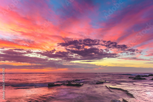 Colourful Sunrise Seascape © Merrillie