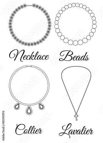 Types of necklaces outline