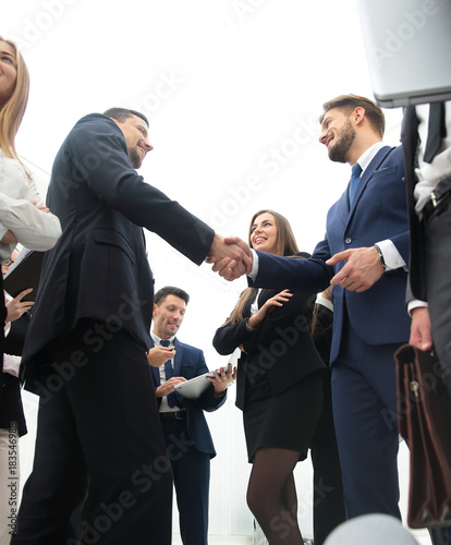 business concept. welcome and handshake of business partners