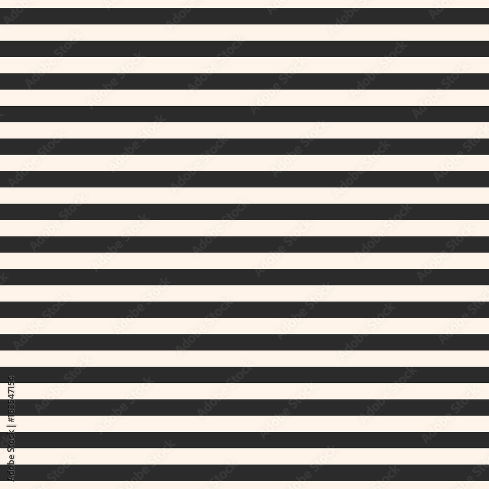 Horizontal stripes vector seamless pattern. Symmetric straight lines  texture. Modern abstract geometric striped background. Simple black & white  illustration. Repeat design element for decor, prints Stock Vector